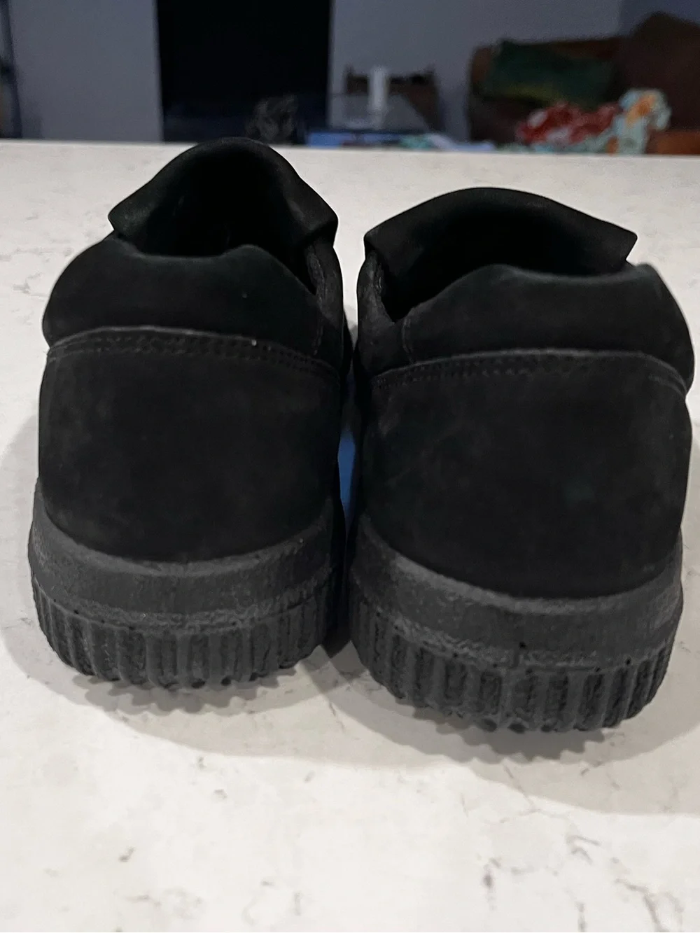 ECCO Soft Black Suede Leather Slip On Loafers Sneaker Comfort Size 42 /11-11.5